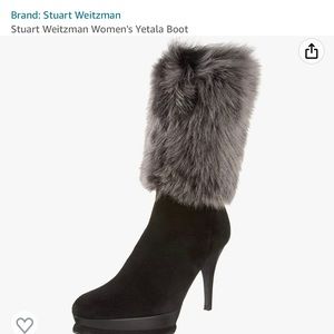 Stuart Weitzman Size 10.5 Yetala black sport suede stiletto boots